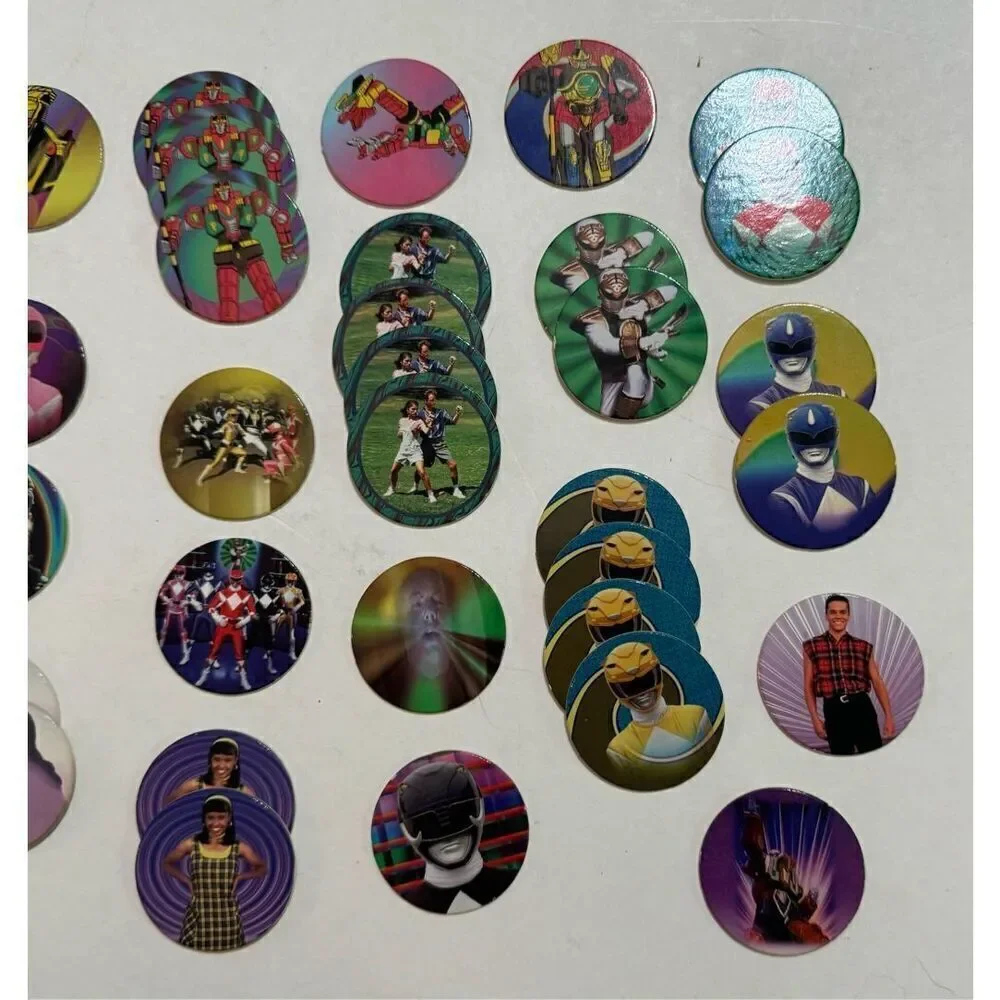 1995 SABAN Mighty Morphin Power Rangers Pogs 32 total duplicates Power Caps MMPR